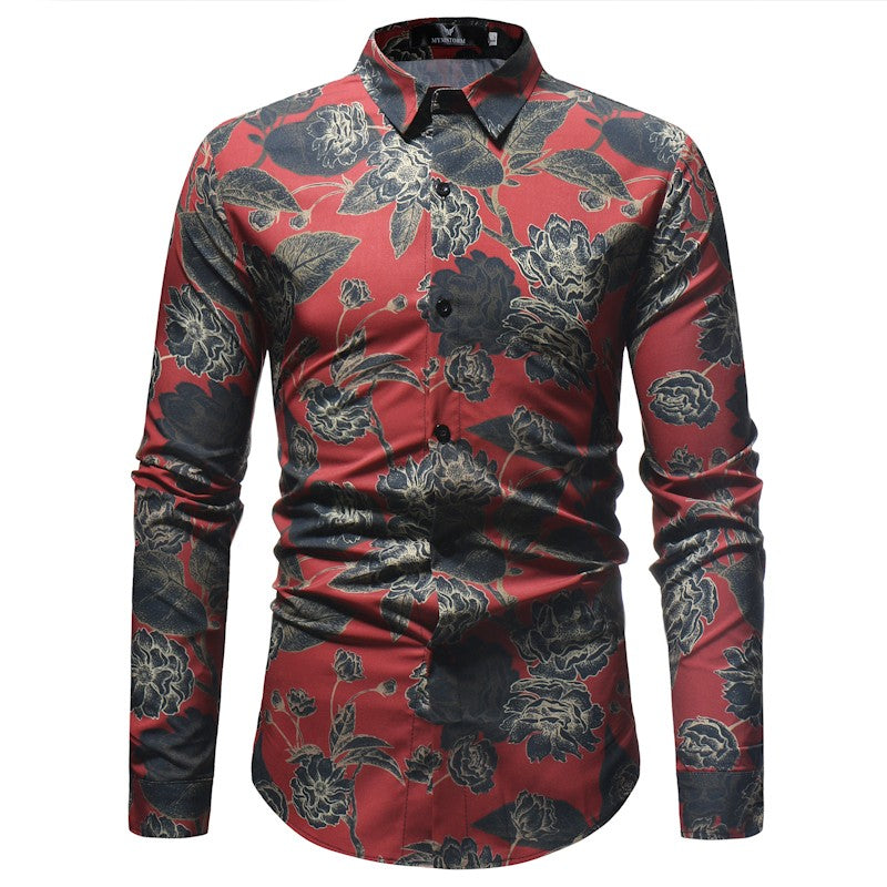 New Fashion Mens Print Shirt