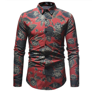 New Fashion Mens Print Shirt