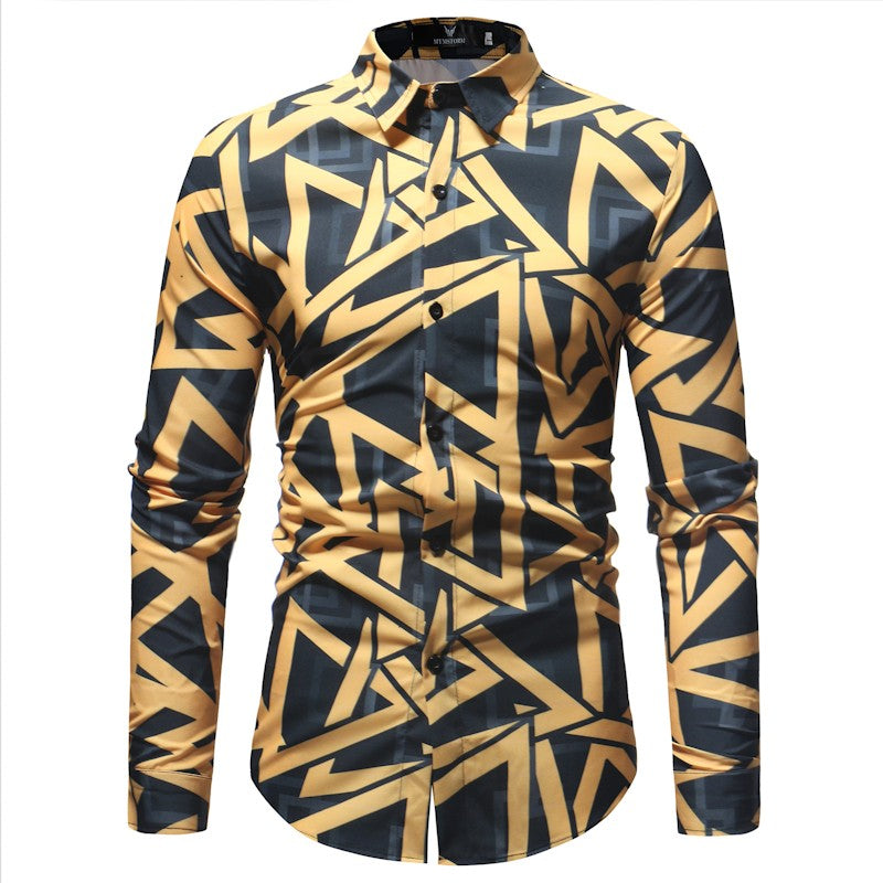 New Fashion Mens Print Shirt