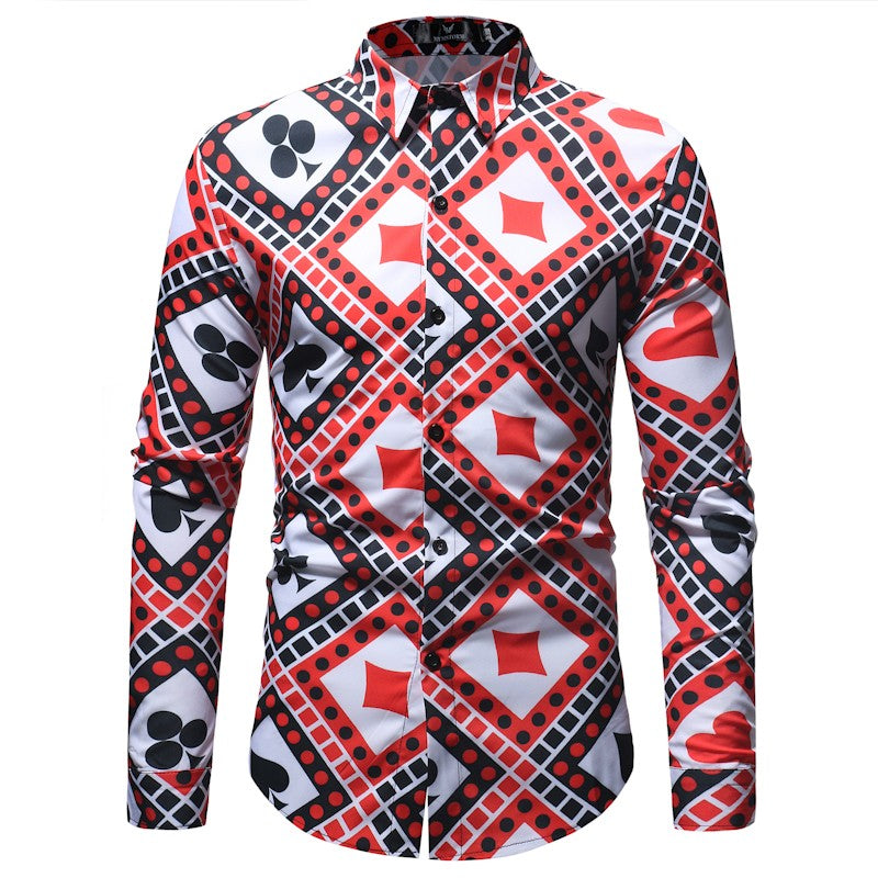 New Fashion Mens Print Shirt