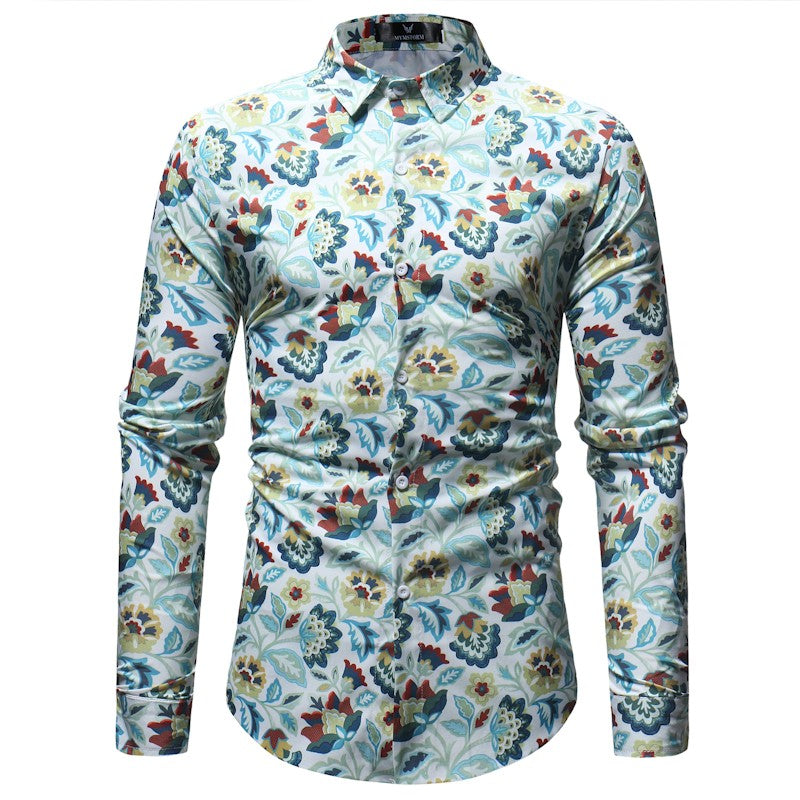New Fashion Mens Print Shirt