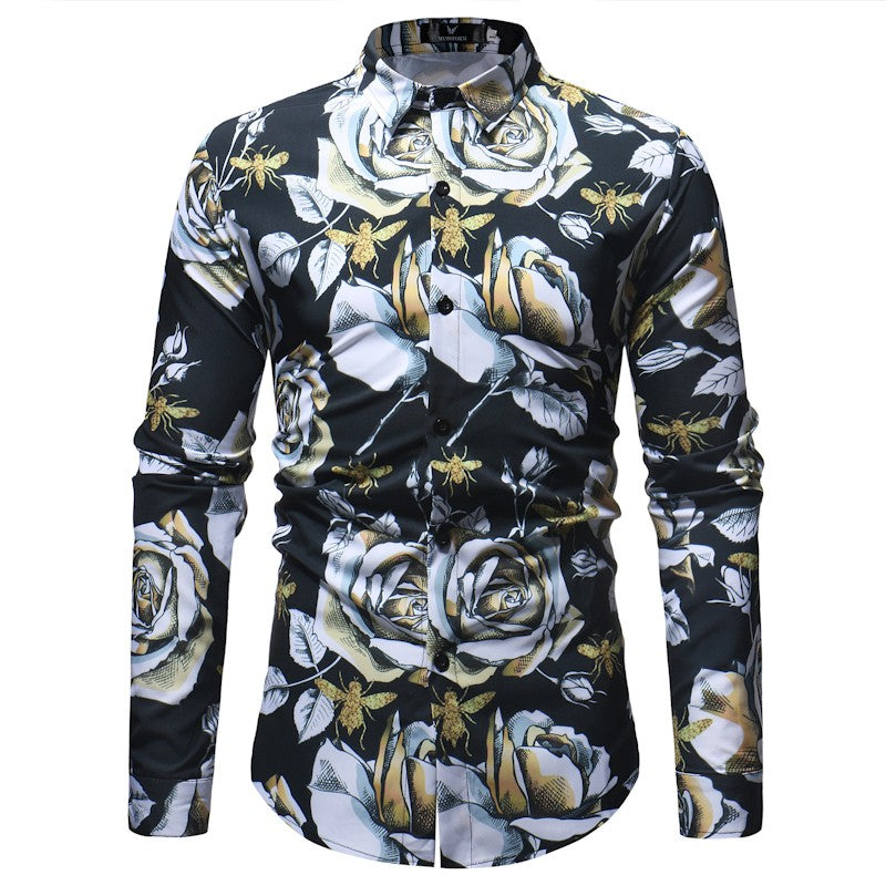 New Fashion Mens Print Shirt
