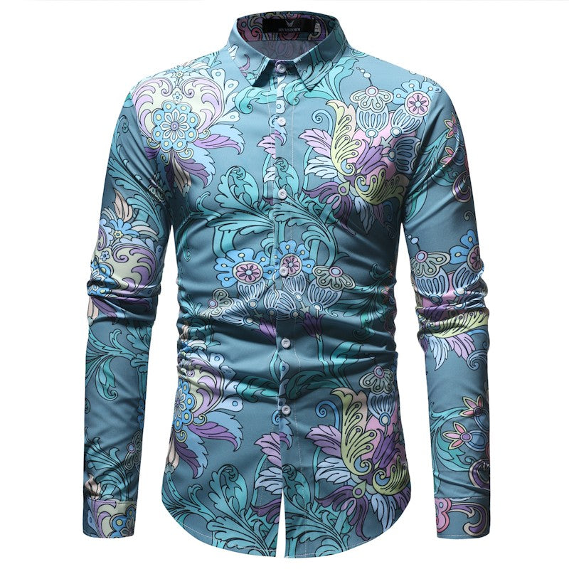 New Fashion Mens Print Shirt