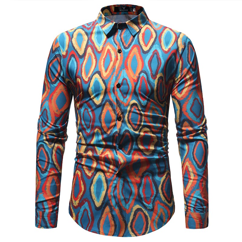 New Fashion Mens Print Shirt