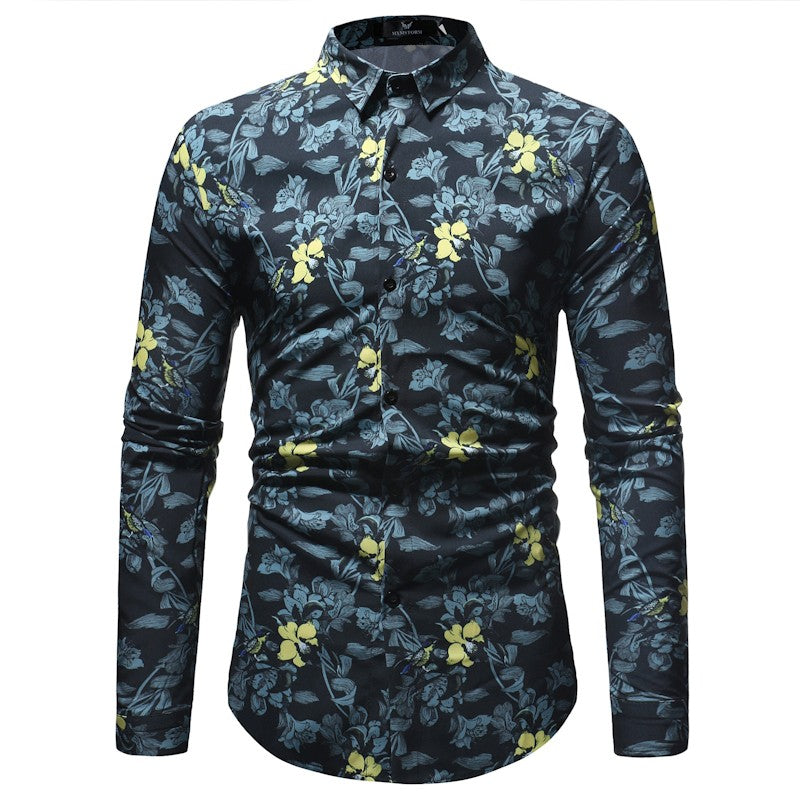 New Fashion Mens Print Shirt