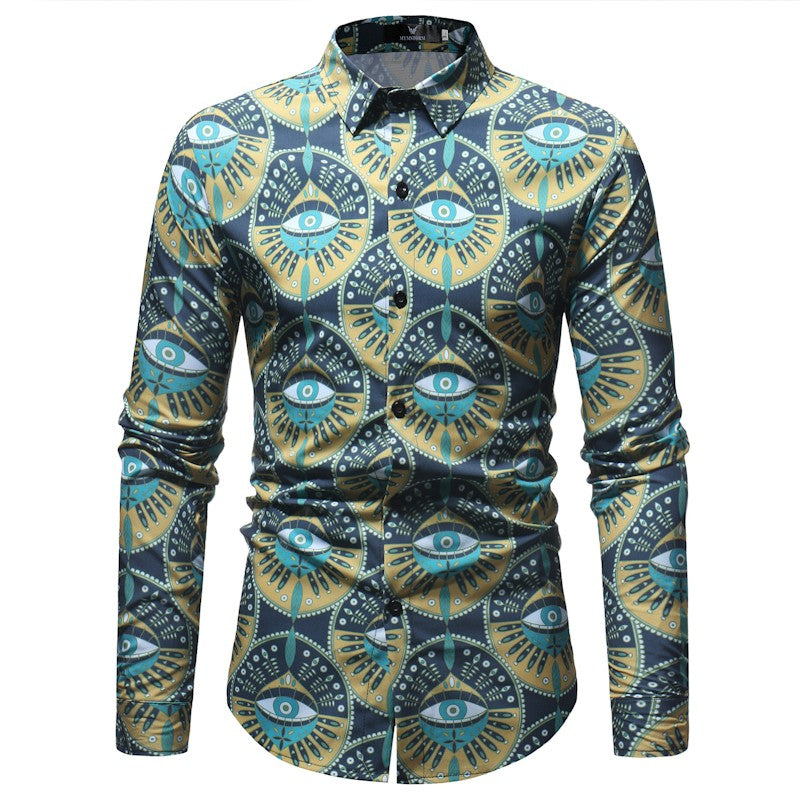 New Fashion Mens Print Shirt