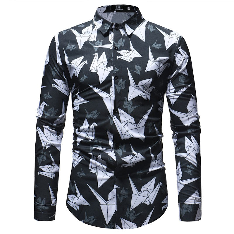 New Fashion Mens Print Shirt