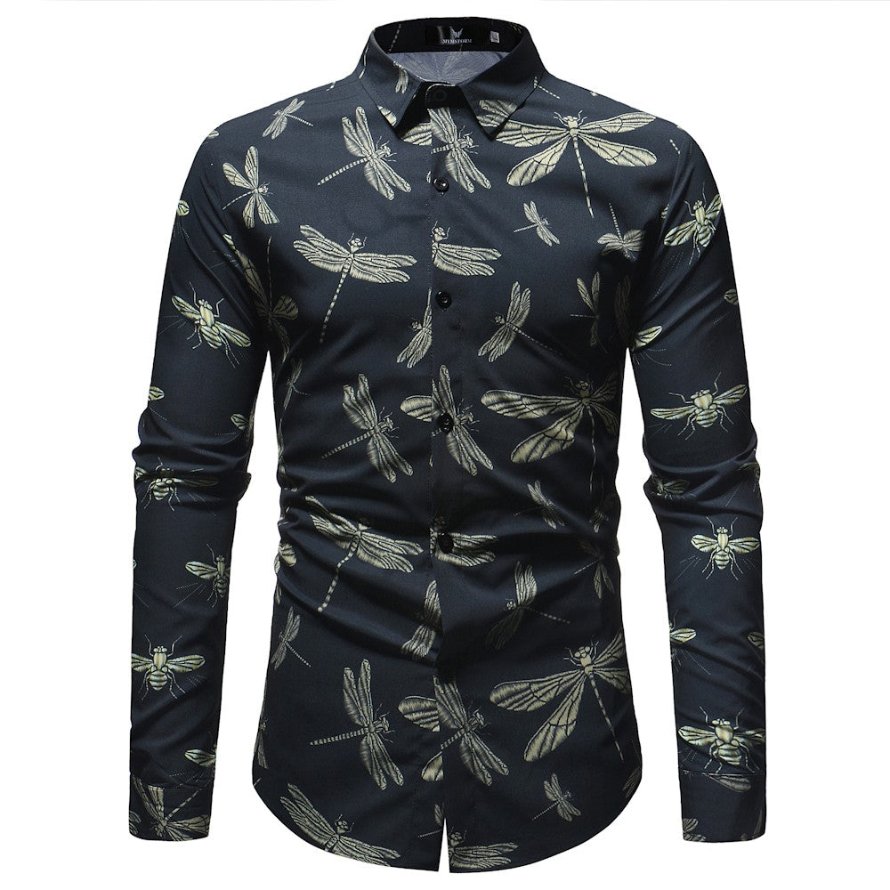 New Fashion Mens Print Shirt