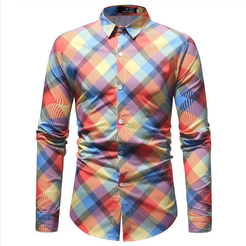 New Fashion Mens Print Shirt