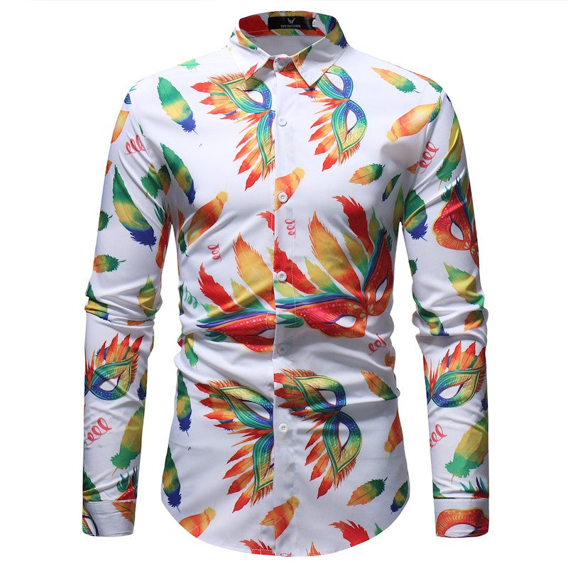 New Fashion Mens Print Shirt
