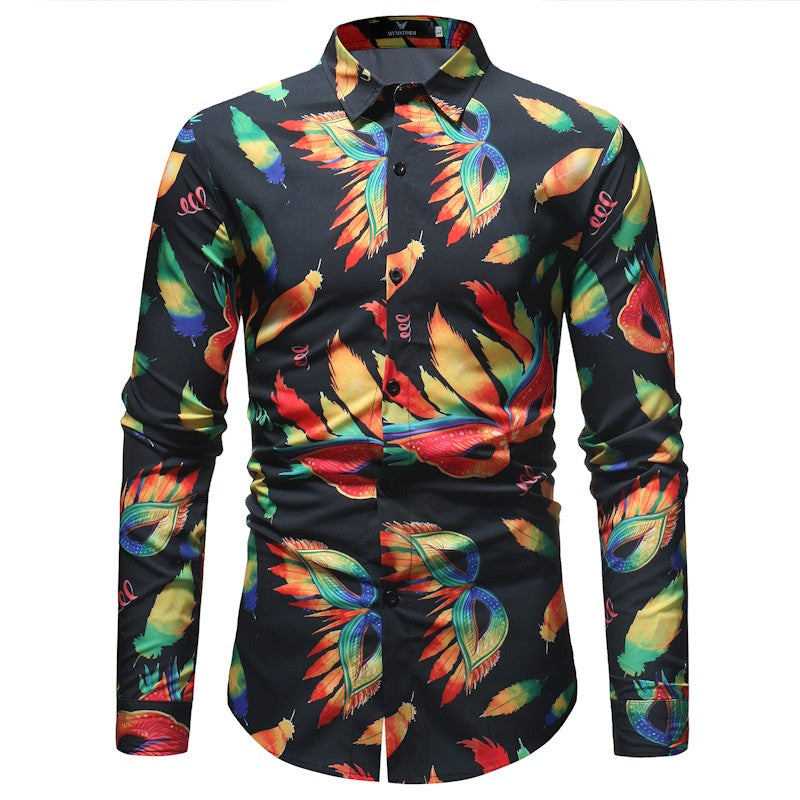 New Fashion Mens Print Shirt