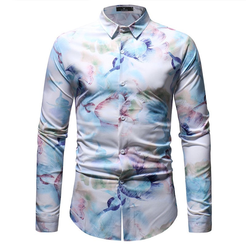 New Fashion Mens Print Shirt