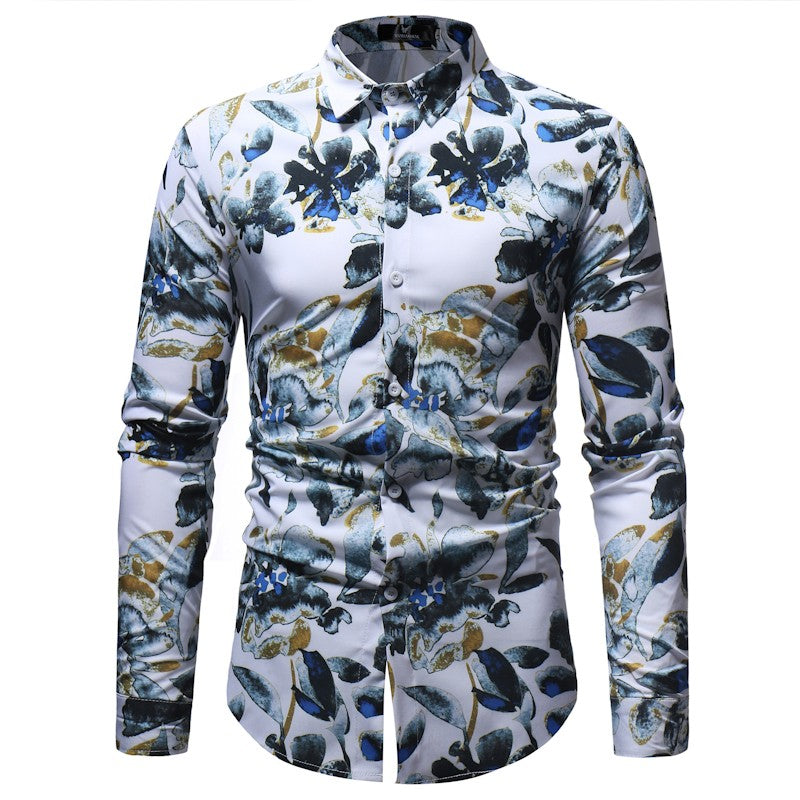 New Fashion Mens Print Shirt