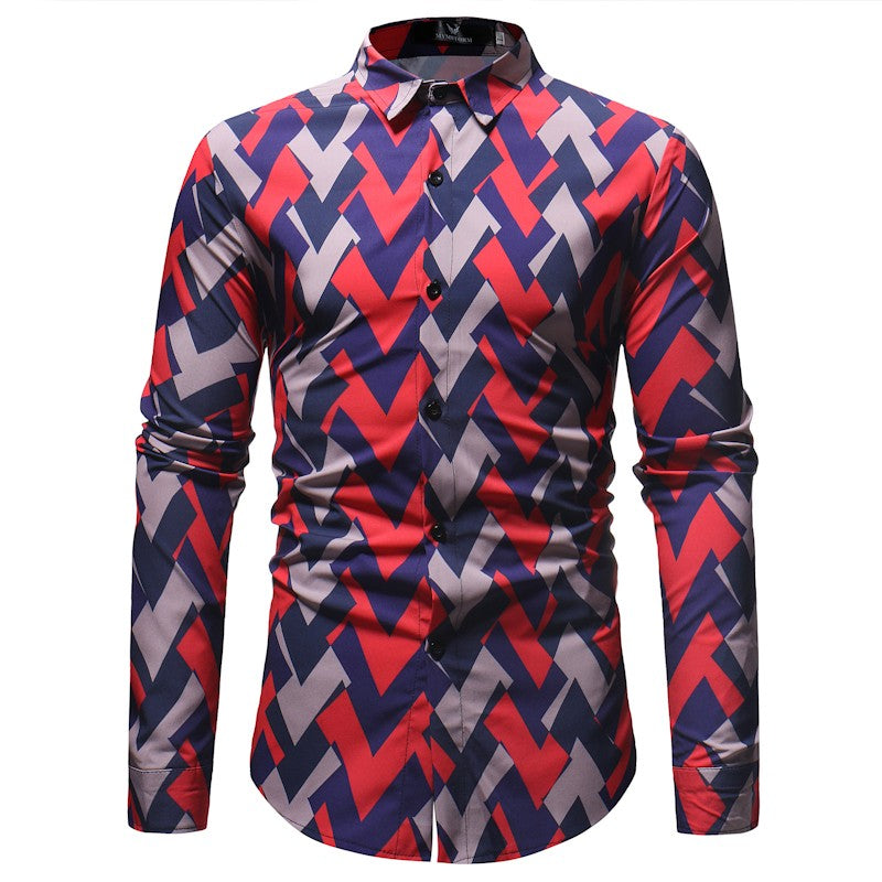 New Fashion Mens Print Shirt