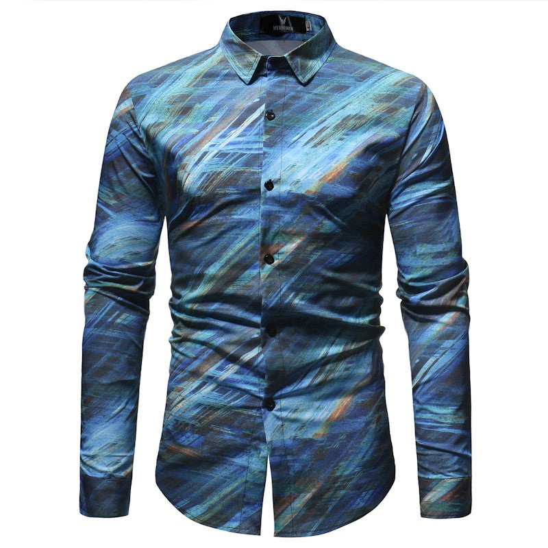 New Fashion Mens Print Shirt