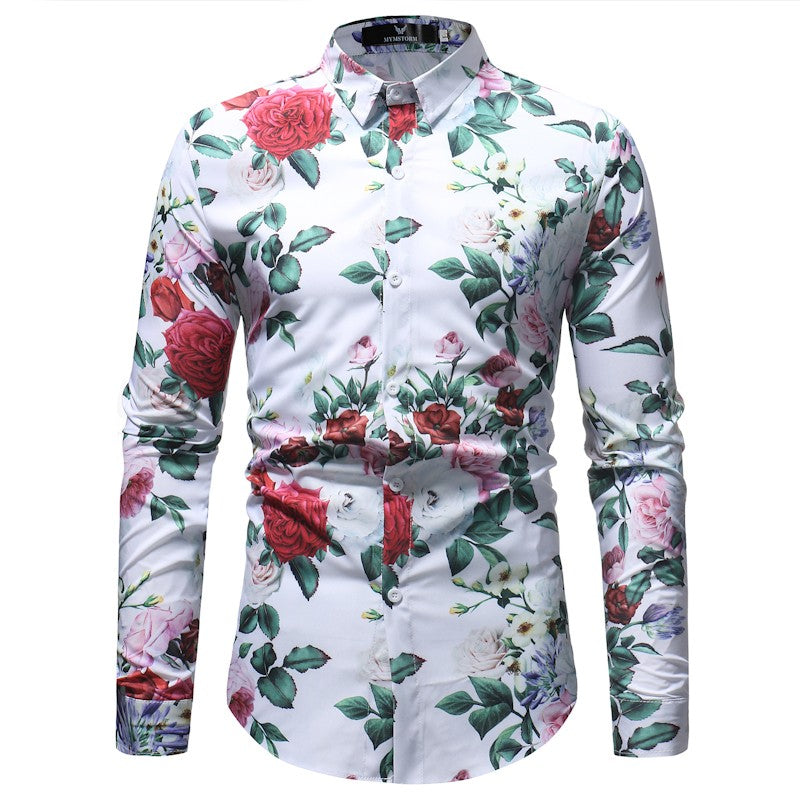 New Fashion Mens Print Shirt