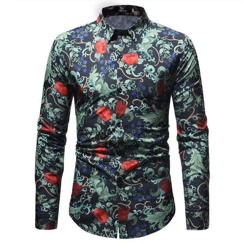 New Fashion Mens Print Shirt