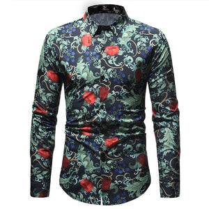 New Fashion Mens Print Shirt