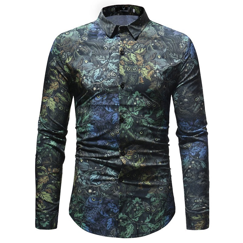 New Fashion Mens Print Shirt