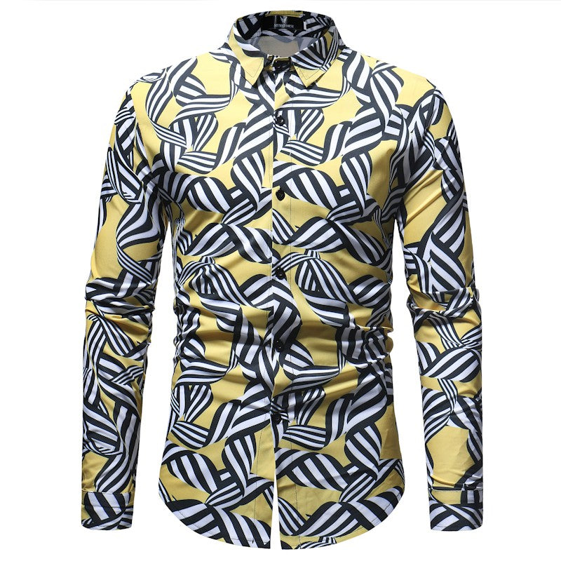 New Fashion Mens Print Shirt