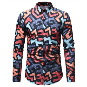 New Fashion Mens Print Shirt